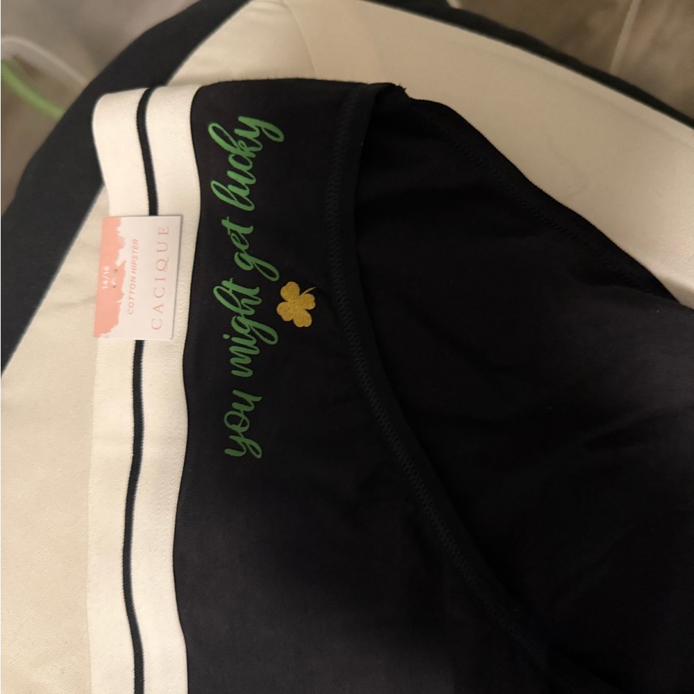 Black Ladies Full Coverage Panty by Cacique